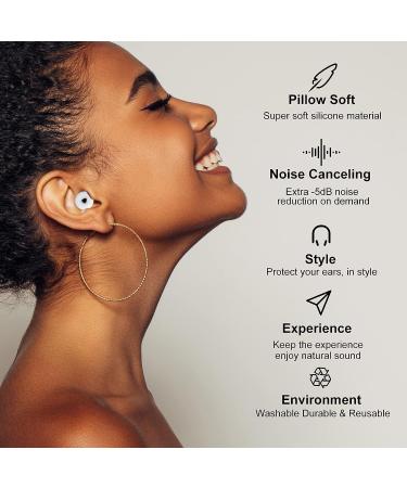 PointStop Noise Cancelling Ear Plugs for Sleeping & Concerts - High Fidelity Hearing Protection - 3 Sizes - 27dB/32dB - White - Buy Online on GoSupps.com