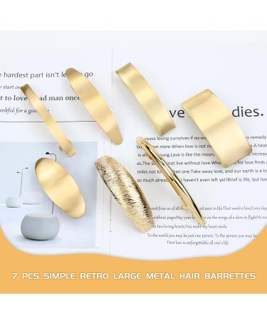 Cinaci 7pcs Elegant Gold Metal Hair Clips | Decorative Hairpins for Women & Girls - International Shipping Available - Buy Online on GoSupps.com