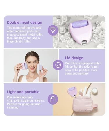 RHOS Ice Roller for Face & Eyes - Reduce Puffiness, Migraine Relief - Facial Massager and Beauty Gift - Stainless Steel & Plastic Roller with Case - Pink for Women - Buy Online on GoSupps.com