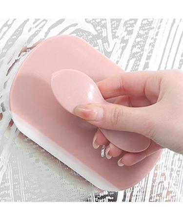 Fovolat Cleaning Scrubber Brush - Scrubber Squeegee Brush for Glass Cleaning | Reaches Into Tight Spaces Window Washing Equipment for Glass Cooktop Washbasin Pink - Buy Online on GoSupps.com
