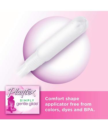 Playtex Simply Gentle Glide Tampons Multipack - 36ct (18ct Regular/18ct Super Absorbency) Fragrance-Free - Buy Online on GoSupps.com