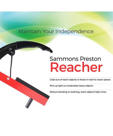 Sammons Preston 26 Inch Blue Reacher Grabber Tool Lightweight Trash Picker & Garden Nabber - Aluminum Reaching Claw & Dressing Tool - Buy Online on GoSupps.com