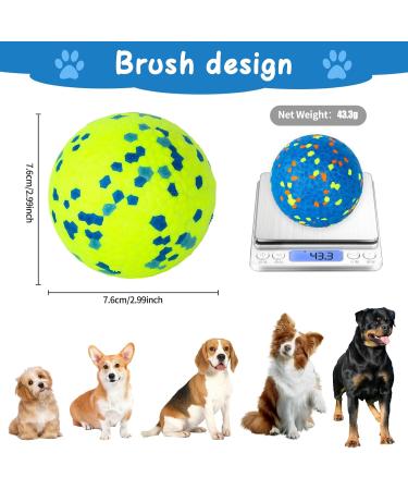 Indestructible Dog Ball Toys - Durable 2 Pack Rubber Balls for High Jumping & Tooth Training - Yellow & Blue - Buy Online on GoSupps.com