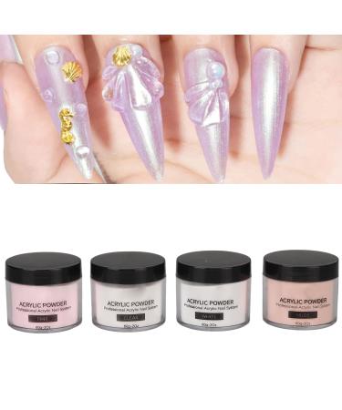 4 Colors Nail Carving Powder Long Lasting 3D Nail Extension Carving Powder Nail Supplies for Manicure 2.1oz