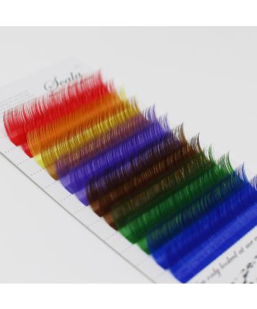 Colorful 3D Volume Lash Extensions | Individual Rainbow False Eyelashes 8-20mm - Buy Online - Buy Online on GoSupps.com