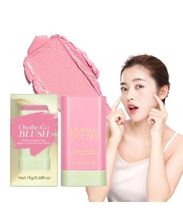 Multi-Use Makeup Blush Stick Multi-use Cream Blush for Cheeks Beauty Solid Creamy Blush Stick Waterproof Natural Nude Makeup Solid Moisturizer Stick Matte Powder Blusher Stick for Eyes Lips Cheek
