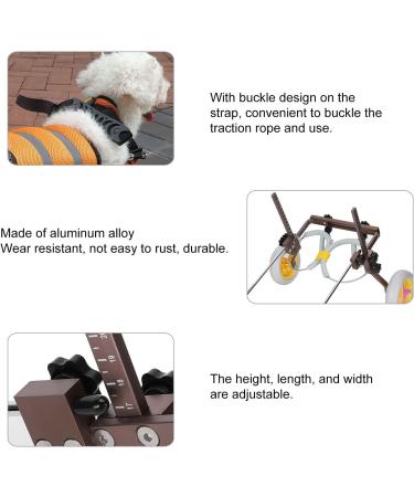 Adjustable Dog Cart/Wheelchair Fordable Dog Wheelchair for Back Legs Aluminium Auxiliary Walk Cart Scooter for Handicapped Hind Leg(CJC02) - Buy Online on GoSupps.com