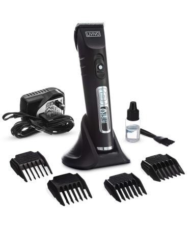 FiNeWaY Rechargeable Cordless Hair Clipper Set for Men Baby Kids Ceramic Titanium Blade Hair Trimmer with LED Display Guards Hair Groomer Haircut Grooming Kit Mens Beard Shaver Trimmer