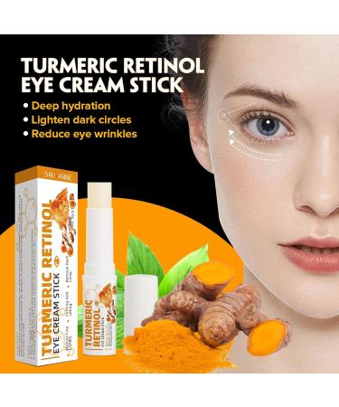  YOENBG turmeric balm for under eye bags anti aging cream retinol eye pencil under eye puffiness remover eye moisturizer stick against puffiness and dark circles - Buy Online on GoSupps.com