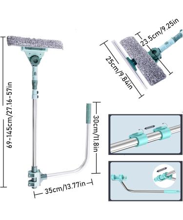 Window Squeegee - Squeegee for Window Cleaning | Adjustable Extension Pole U Bracket Window Scrubber | Telescopic Window Cleaner Window Wiper Washing Equipment - Buy Online on GoSupps.com
