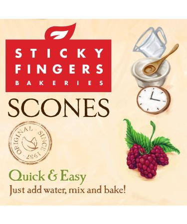 Sticky Fingers Bakeries English Scone Mix with Raspberry - Easy to Make Fresh Baked Scones - Makes 12 Scones (2pk) - Pack of 2 - Buy Online on GoSupps.com