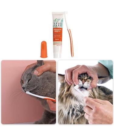 Dog Toothpaste with Brush - Dog Toothpaste and Brush Set - Dog Teeth Cleaning Kit Finger Brush Care Kit for Dogs Cats Puppy Pet Supplies Hamil A: Vanilla Flavor - Buy Online on GoSupps.com