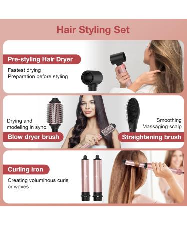 Brightup Air Styler - Professional 110 000 RPM Hair Dryer Brush | High-Speed Ionic Multi Hair Styler for Fast Drying Curling Straightening & Volumizing | International Shipping Available - Buy Online on GoSupps.com