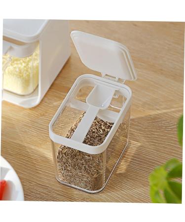 GRIRIW Box Seasoning Box Spice Containers Glass Condiment Bottles Salt Storage Organizer Jar With Cover 15X6.5X9.5CM Random Color - Buy Online on GoSupps.com
