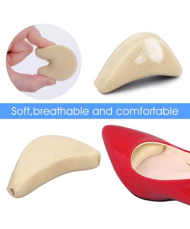 Soft Sponge Adjustable Shoe Filler Big Toe Plug Foot Brace Pads - 4 Pairs Skin & Black Inserts for High Heels - Relieve Foot Pain & Make Shoes Fit Better - Unisex Design - Buy Online on GoSupps.com