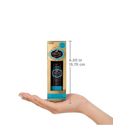 HASK ARGAN Repairing Hair Oil Vials - Shine & Frizz Control - Color Safe - Gluten, Sulfate, & Paraben Free - 2 Hair Oil Pumps - 2 Fl Oz (Pack of 2) - Buy Online on GoSupps.com