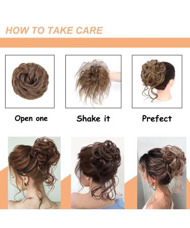 Fulang Hair 5-Pack Wavy Bun Hair Parts with Rubber Bands - Perfect for Updos & Hair Extensions | Messy Bun Hair Ties for Women - Buy Online on GoSupps.com