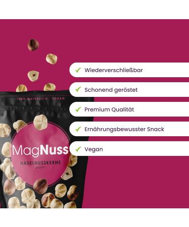 MagNuss Hazelnut Kernels - Gently Roasted 12x200g Pack | High-Quality Nutrient-Rich Enjoyment | Freshly Packaged International Shipping - Buy Online on GoSupps.com