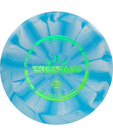 Dynamic Discs Prime Burst Trespass Disc Golf Driver | Frisbee Golf Disc | Maximum Distance Driver | Neutral Flight Pattern | Stamp Colors Will Vary Blue/White