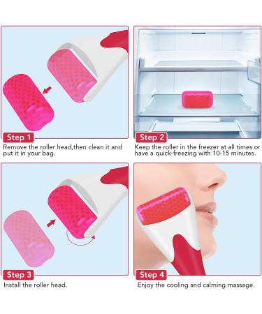 LATME Ice Roller for Face Eyes Womens Gifts Face Roller Massager Puffiness Migraine Pain Relief and Minor Injury Red - Buy Online on GoSupps.com