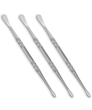 Artizona Wax Carving Tools Pack of 3 - Heat Resistant Stainless Steel Silver Wax Carving Tools Perfect for Modeling, Scraping, Shaping & Forming - 4.80 Inches (Silver)