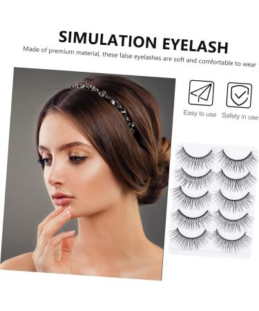 FOMIYES 10 Pairs eyelashes long extension eyeslash natural eye lashes christmas eye lashes halloween makeup supplies fluffy eyeslash faux lashes fiber silver powder 3d make up - Buy Online on GoSupps.com