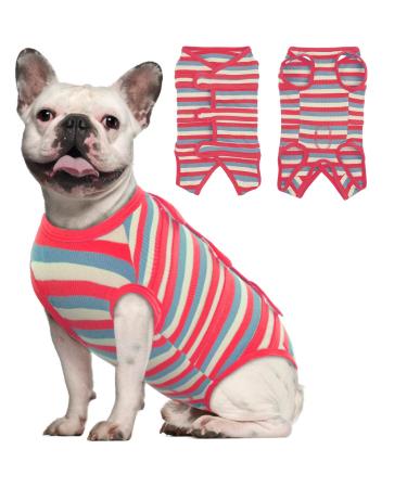 Kuoser dog body after op breathable body dogs after op for dogs/cats colored dog body after castration male bitch medical body dog alternative to the crane s red & blue