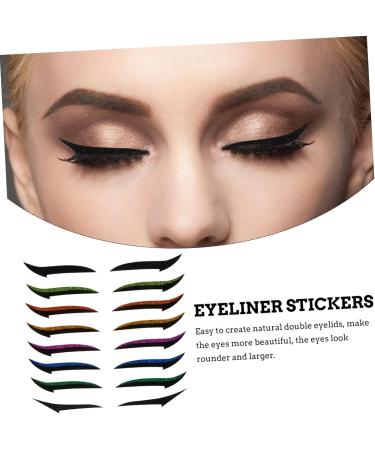 Angoily 72 Pairs Glitter Eyeliner Glitter Stickers Eye Line Strip Instant Eye Makeup Stickers Eyes Miss Tool - Buy Online on GoSupps.com