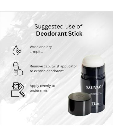 Christian Dior Sauvage for Men Deodorant Stick 2.6 Ounce 2.65 Ounce (Pack of 1) - Buy Online on GoSupps.com