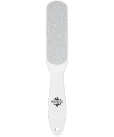 Dermasuri Double Sided Stainless Steel Foot File | Coarse & Fine Grit Callus Remover for Cracked Heels | Professional Foot Care Tool for Wet & Dry Feet - Buy Online on GoSupps.com