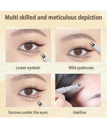 Double Tip Waterproof Lower Eyelash Pencil - Anti-Smudge Natural Liquid Pen - Super Slim Eye Liner in Brown and Black - Buy Online on GoSupps.com