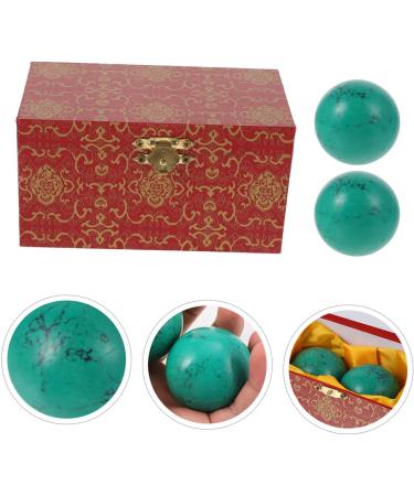 Fomiyes Turquoise Handball Fitness & Massage Balls 4-Piece Set | Perfect Chinese Gift for Hand Training & Relaxation - Buy Online on GoSupps.com