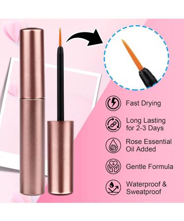 Fluffy 16MM Cluster Lashes Kit with Glue | Thick Volume Faux Mink | Natural Wispy Look | 10 Pairs False Eyelashes - Buy Online on GoSupps.com
