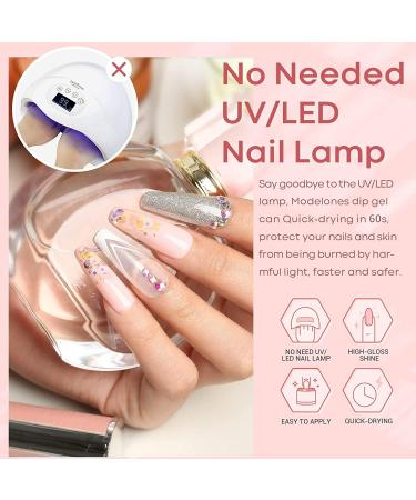 Roseflower Dipping Powder Nails Kit - 6 Nude Colors Base & Top Coat - DIY Manicure Starter Set for Home Use - Buy Online on GoSupps.com