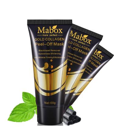 24K Gold Facial Mask - Anti-Aging Collagen Peel-Off Mask for Brightening & Firming Skin | Removes Blackheads & Discoloration - Buy Online on GoSupps.com