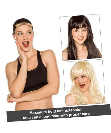 Housoutil 1 Set Hair Extension Double Sided Tape Double Sides Tape Two Sided Tape Double Sided Tape for Wigs Lace Front Tape Hair Tape Adhesive Wig Tapes Wig Glue Film Arc Double-sided Tape - Buy Online on GoSupps.com