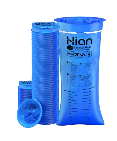 70 Pack Barf Bags 1000ml High Density Emesis Bags,Vomit Bags Disposable Leak Resistant, Portable, for Motion, Car & Aircraft Sickness Kids, Pregnant Women, Taxis Drivers Nausea Bags(One Notch) 70 Count (Pack of 1) 1 notch