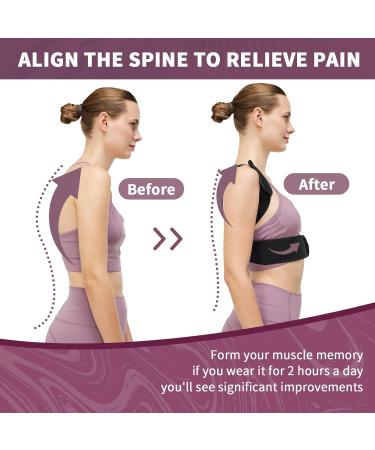 Posture Corrector for Men & Women - Adjustable Back Brace for Pain Relief & Improved Posture (L - Buy Online on GoSupps.com