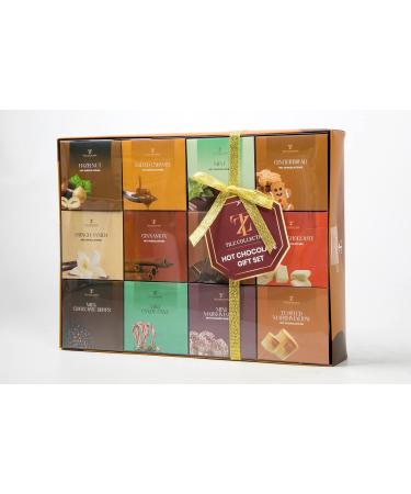 Hot Chocolate Gift Set | 9 Assorted Hot Choc Sachets Flavours Mini Mallows Choc Drops Crushed Candy Canes | Individually Boxed for Hampers | Valentines Day Gift | Mothers Day | Kids Adults 12pk - Buy Online on GoSupps.com