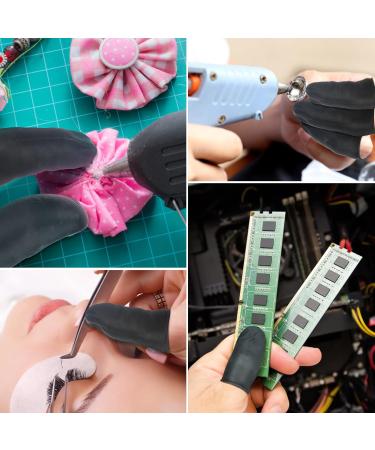 G2PLUS Black Latex Finger Cots - 200pcs Anti-Static Finger Covers for Dressing Protection - Buy Online on GoSupps.com