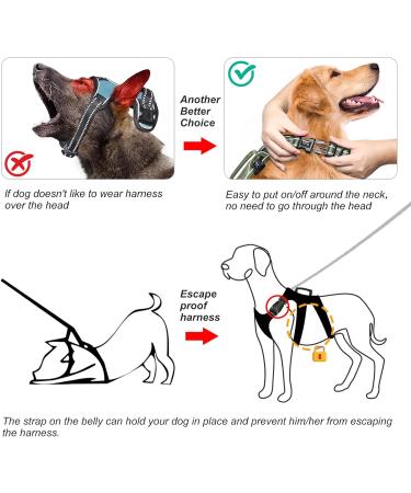 Buy Heele Dog Harness - Reflective Breakout Buckle Robust Handle Panic Clip - Perfect Fit in Green - Buy Online on GoSupps.com