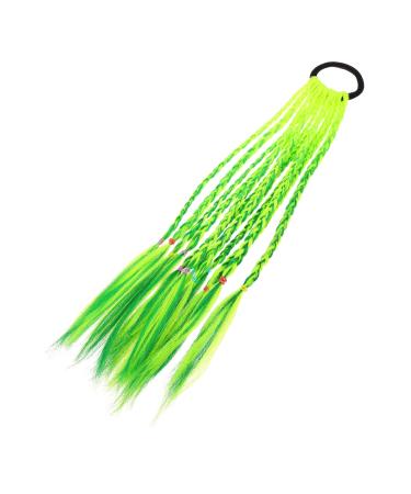Holibanna 1pc Wig Twisting Braid Headdress Kids Photo Prop Braided Ponytail Extension Ponytail Hairpiece Braids Headwear Kids Performance Prop Decor Girl High Temperature Wire Child 35X6X1CM Green