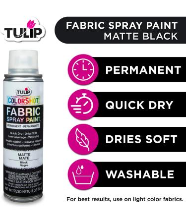Tulip ColorShot Instant Fabric Spray Color 3oz - Black - Buy Online on GoSupps.com