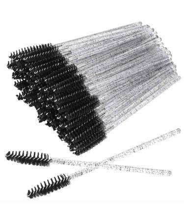  200 Mascara Wands Disposable Eyelash Brush Spoolies，Eye Lashes Eyebrow Extension Applicator Black Tbestmax 