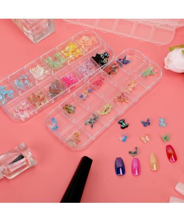 MWoot 96-Piece 3D Butterfly Nail Art Charms & Cartoon Bear Kit - Colorful DIY Nail Decorations for Manicure Jewelry Earring Brooch & Cell Phone Accessories - Buy Online on GoSupps.com