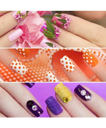 Geeker Chip 500 Pcs Acrylic Artificial Nails - French Ballerina Nail Tips in Clear Box - 10 Sizes Women - 500 Pack - Buy Online on GoSupps.com
