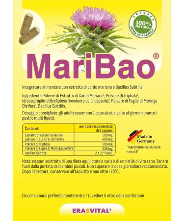 Liver Treatment 60 Capsules with Milk Thistle Extract Triphala and Bacillus Sutbtilis. Vegan. Pure Active Ingredients Without additives. - Buy Online on GoSupps.com