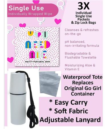GoGirl Female Urination Device Lavender: Waterproof, Spill-proof with LA Fresh Feminine Wipes and Zip Baggies - White Tote Included - Buy Online on GoSupps.com