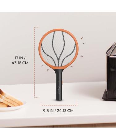 ASPECTEK 2 Pack Electric Fly Swatter 3000V Indoor Outdoor Zapping Racket Handheld Mosquito Killer Bug Zapper (2xAA Not Included) Orange Double Mosquito Swatter - Buy Online on GoSupps.com