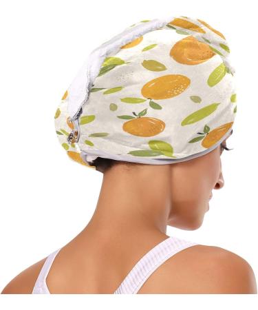 Orange Dry Hair Cap - 2 Piece Quick Dry Towel Set with Button Headband | Super Absorbent & Comfortable for International Shipping - Buy Online on GoSupps.com